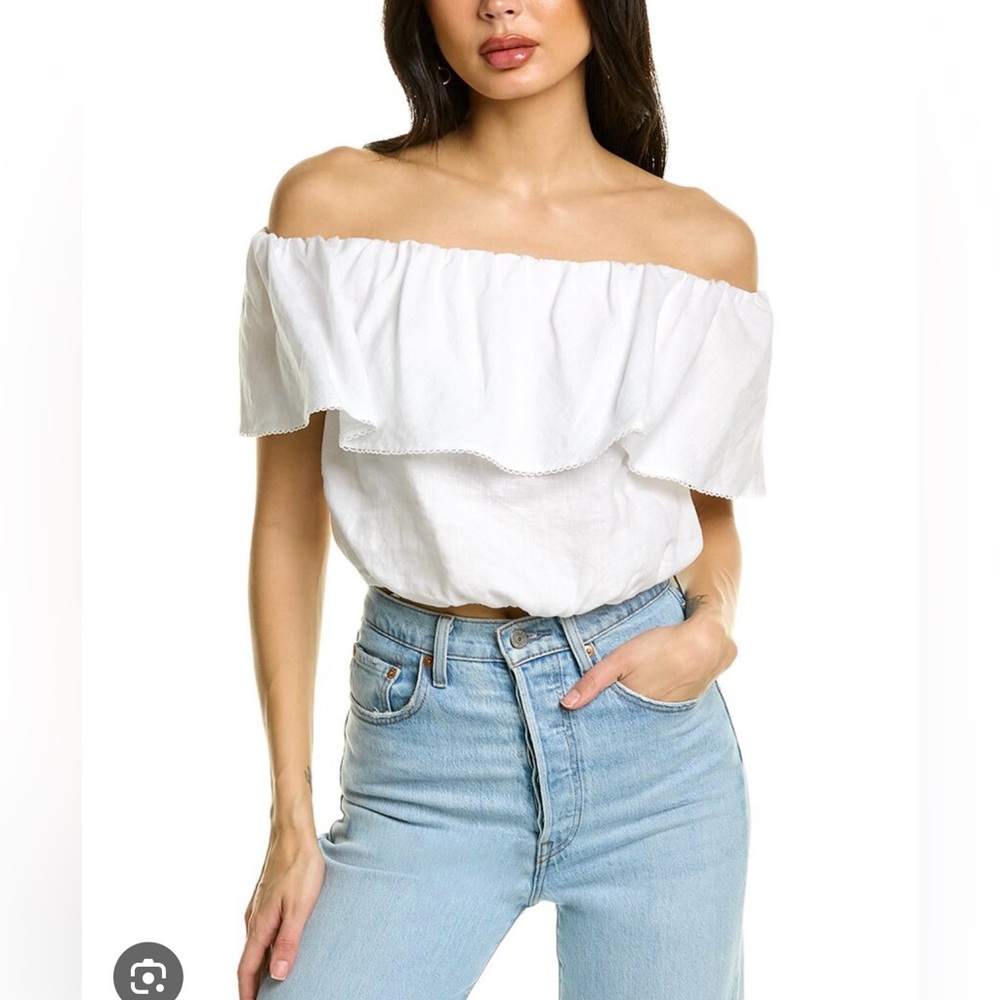 Trina Turk 'Out of Office' Linen Top